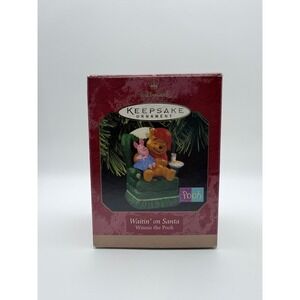 1997 Hallmark Keepsake Ornament Waitin' on Santa Winnie the‎ Pooh & Piglet